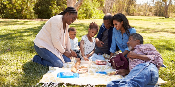 A black multigenerational family picnic