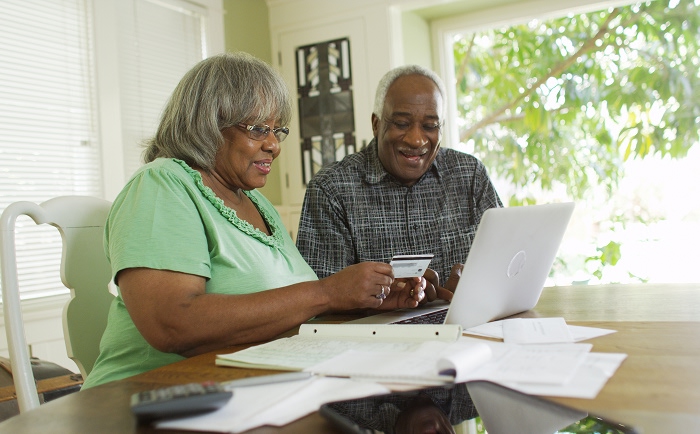 Grandpas using computer
